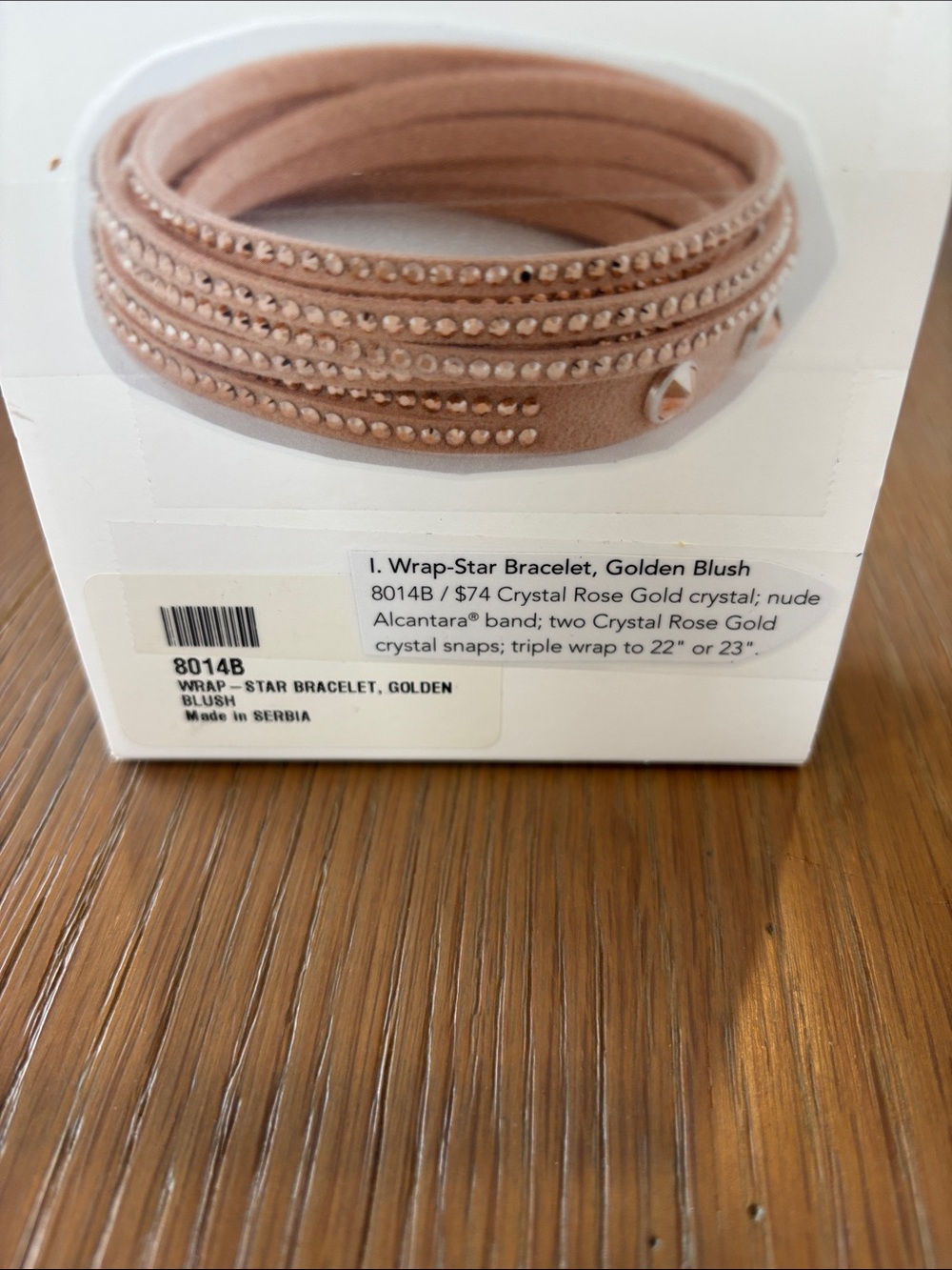 Touchstone Crystal Golden Blush Triple Wrap Bracelet